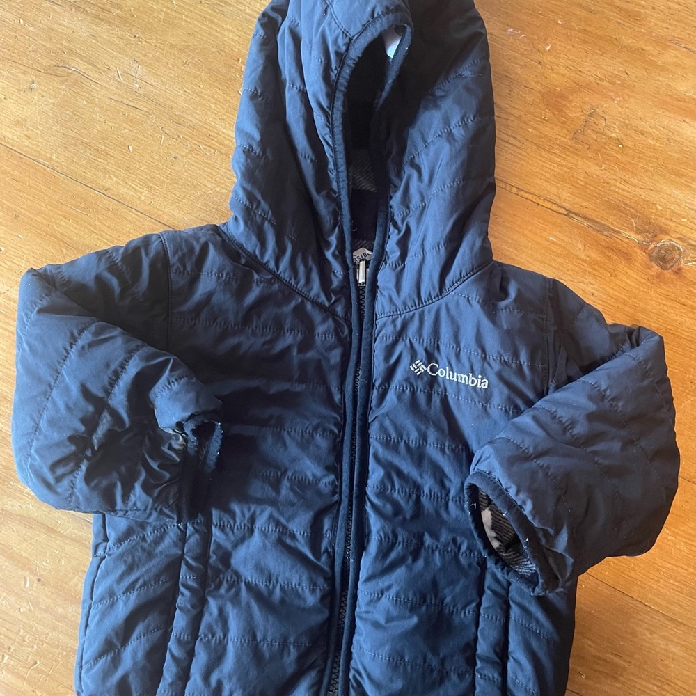 Columbia Navy Hooded Quilted Jacket